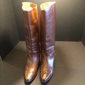 Riding boots, leather, made in Brazil, size 9.5